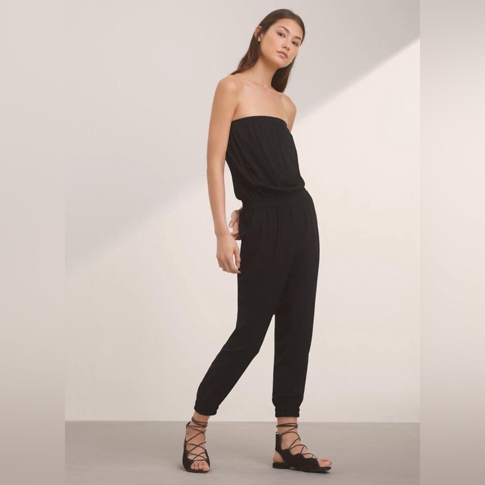Talula (Aritzia) Tabata Jumpsuit in Black. Strapless, has pockets. XS